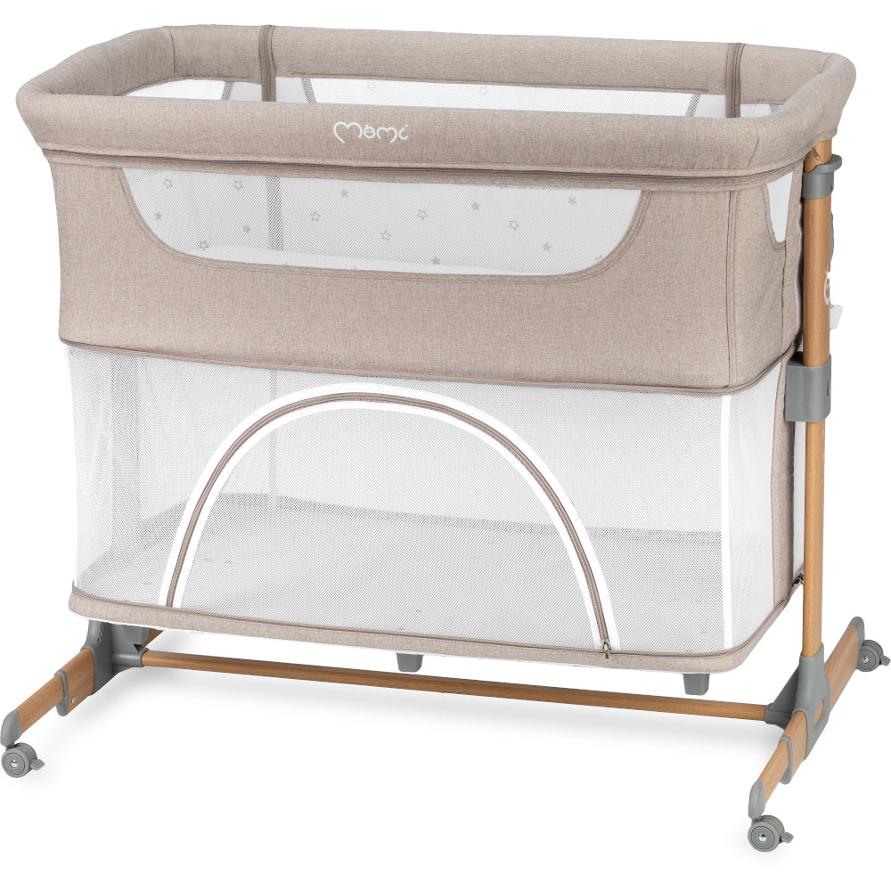MoMi SMART BÄDD, 4-i-1 Bedside Crib, Beige