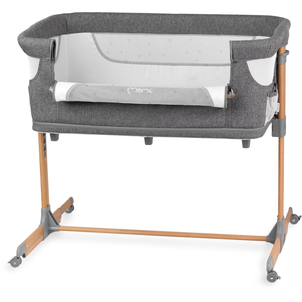 MoMi SMART BÄDD, 4-i-1 Bedside Crib, Grå