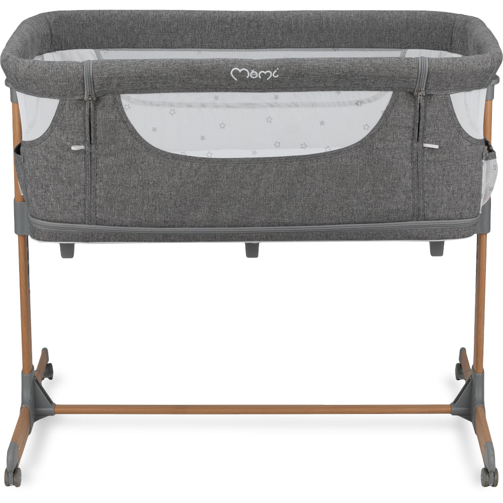 MoMi SMART BÄDD, 4-i-1 Bedside Crib, Grå