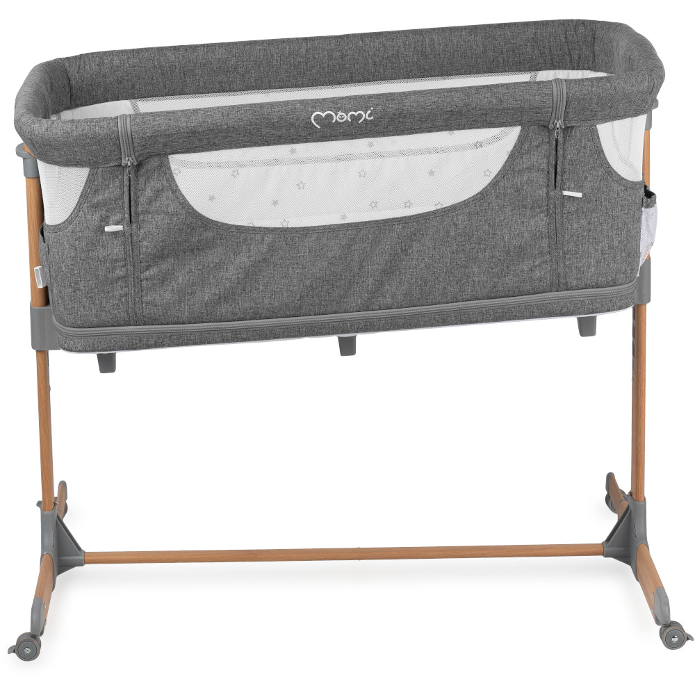 MoMi SMART BÄDD, 4-i-1 Bedside Crib, Grå