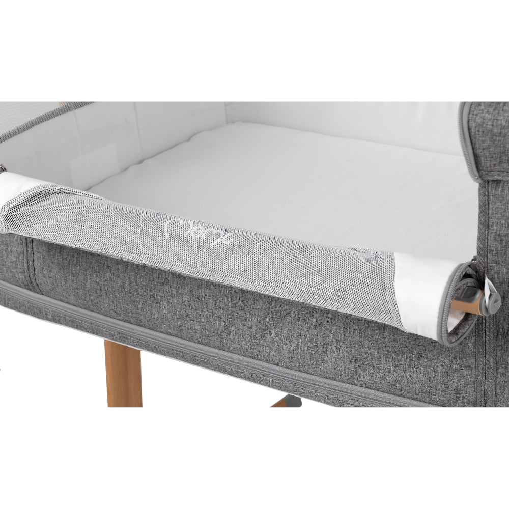 MoMi SMART BÄDD, 4-i-1 Bedside Crib, Grå