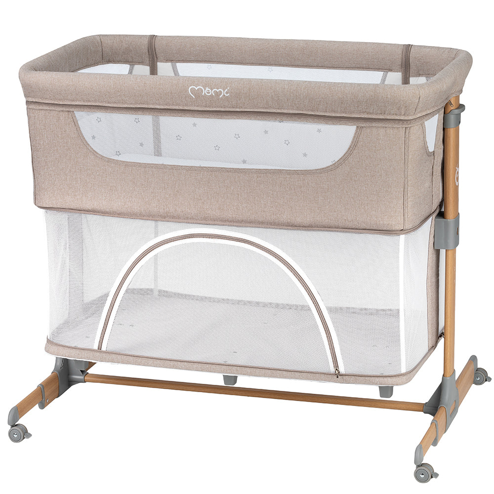 MoMi SMART BÄDD, 4-i-1 Bedside Crib, Beige