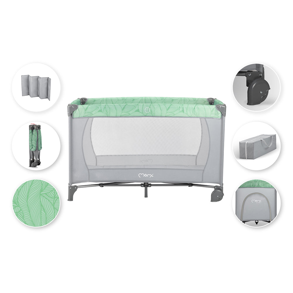 MoMi REVO Travel cot, Light grey