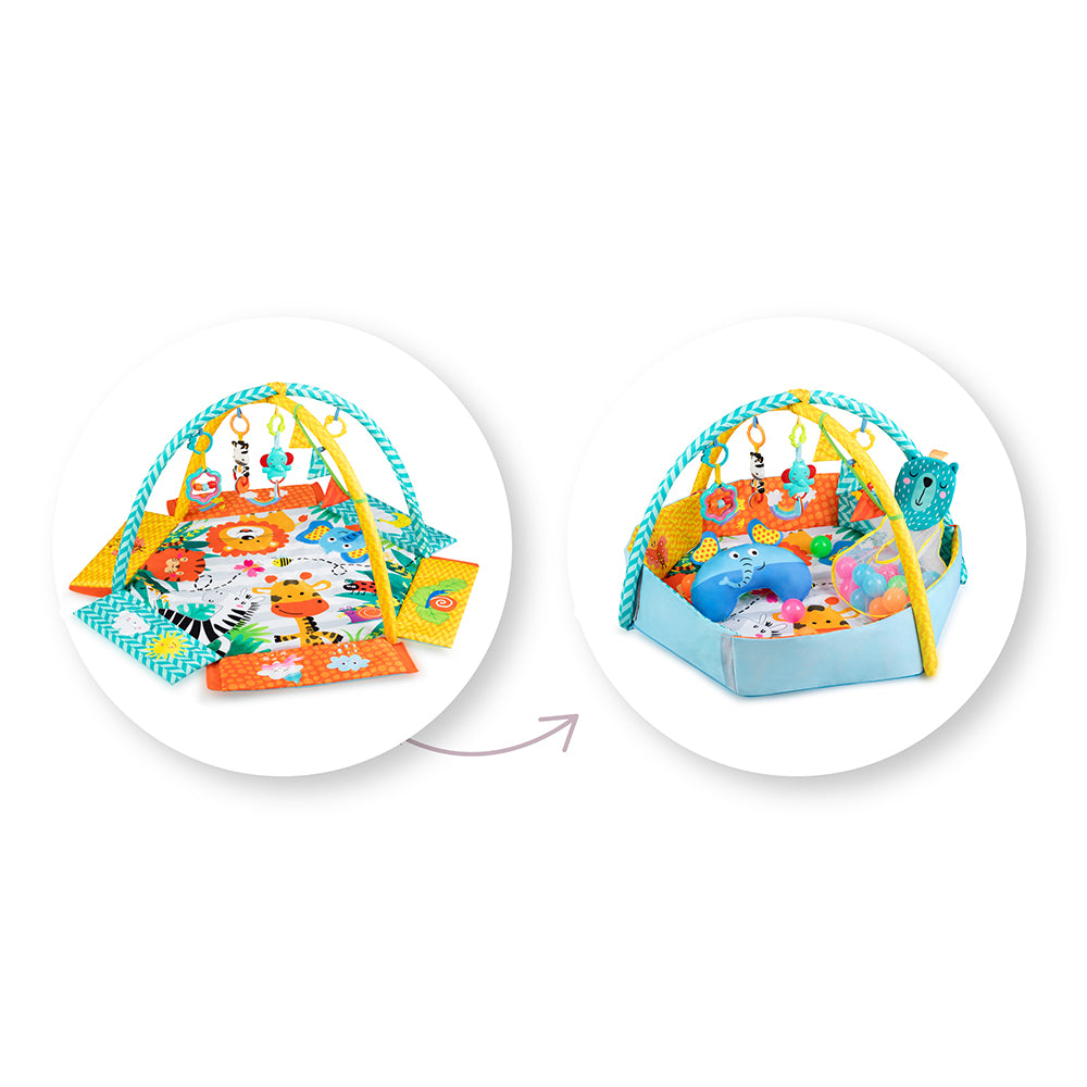 MoMi MULTI, Babygym, bollhav och lekhage i ett