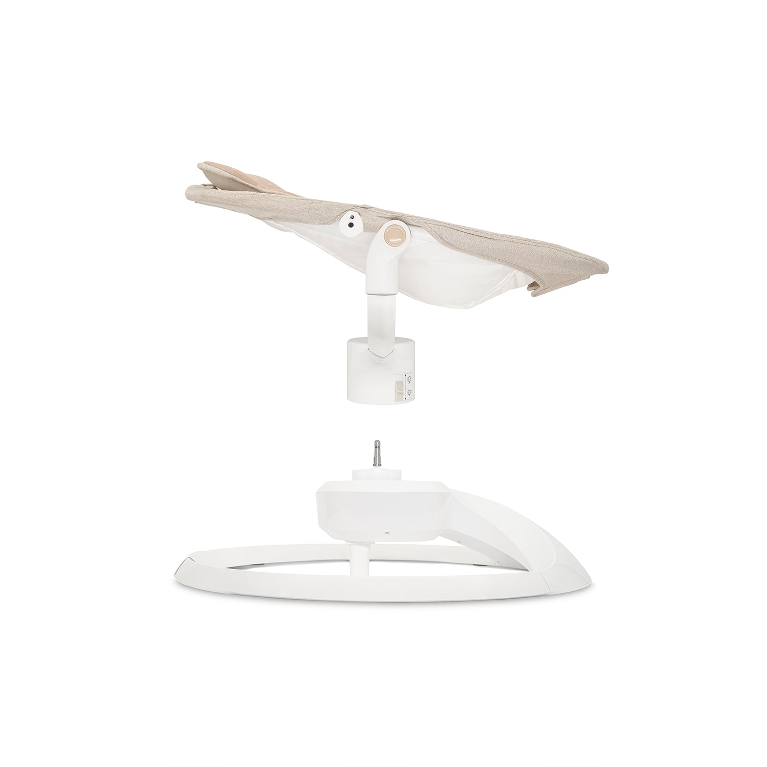 MoMi PEARL, Elektrisk babysitter med 360° rotation och Bluetooth Beige