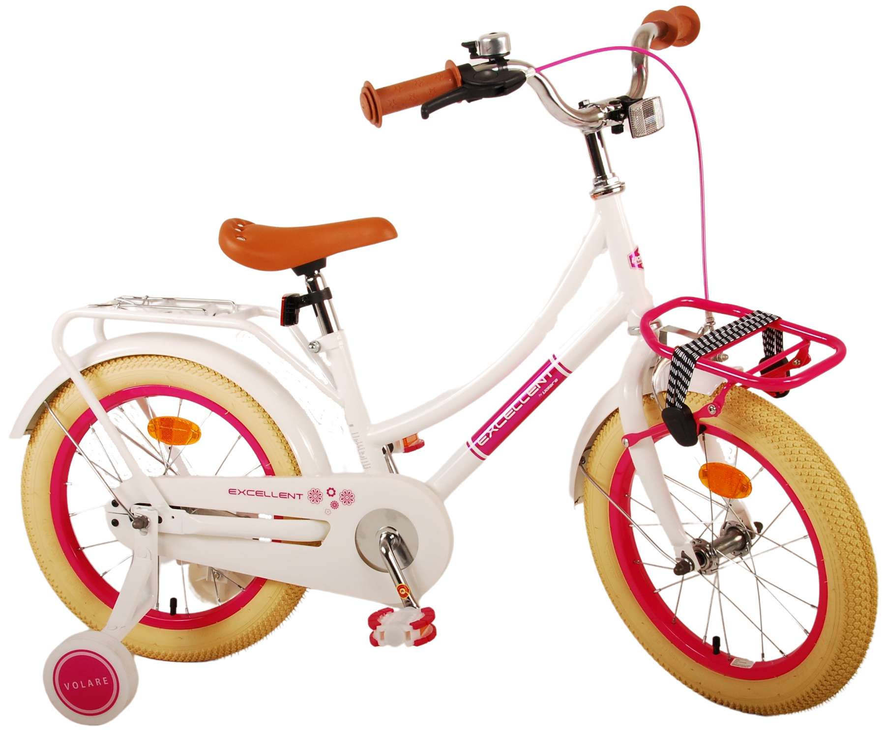 Volare Excellent Barncykel 16 tum, Vit