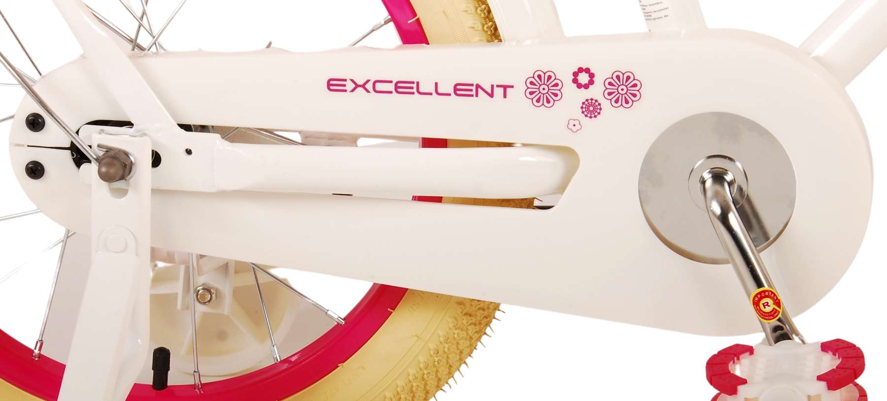Volare Excellent Barncykel 16 tum, Vit