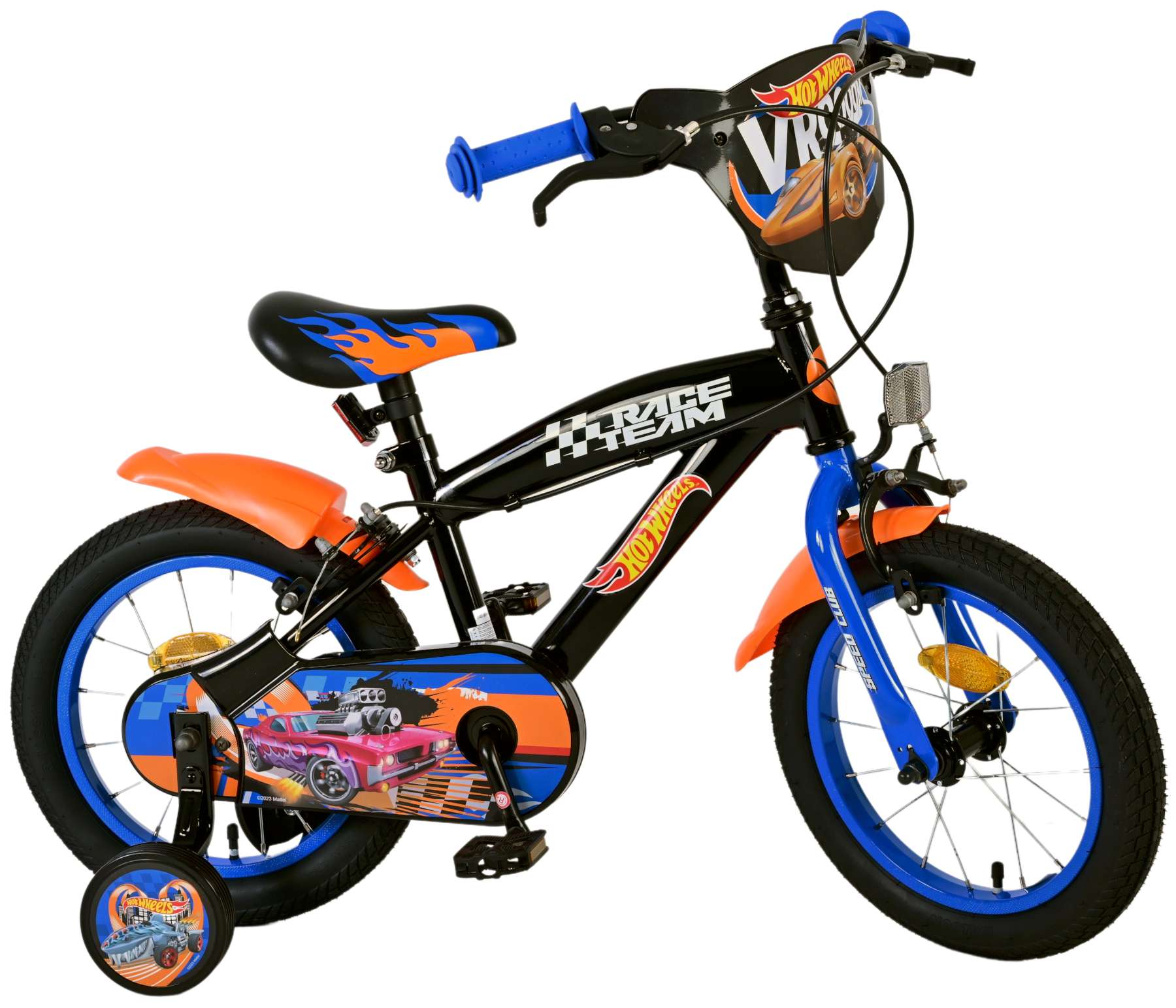 Hot Wheels Barncykel Två Handbromsar 14 tum, Svart