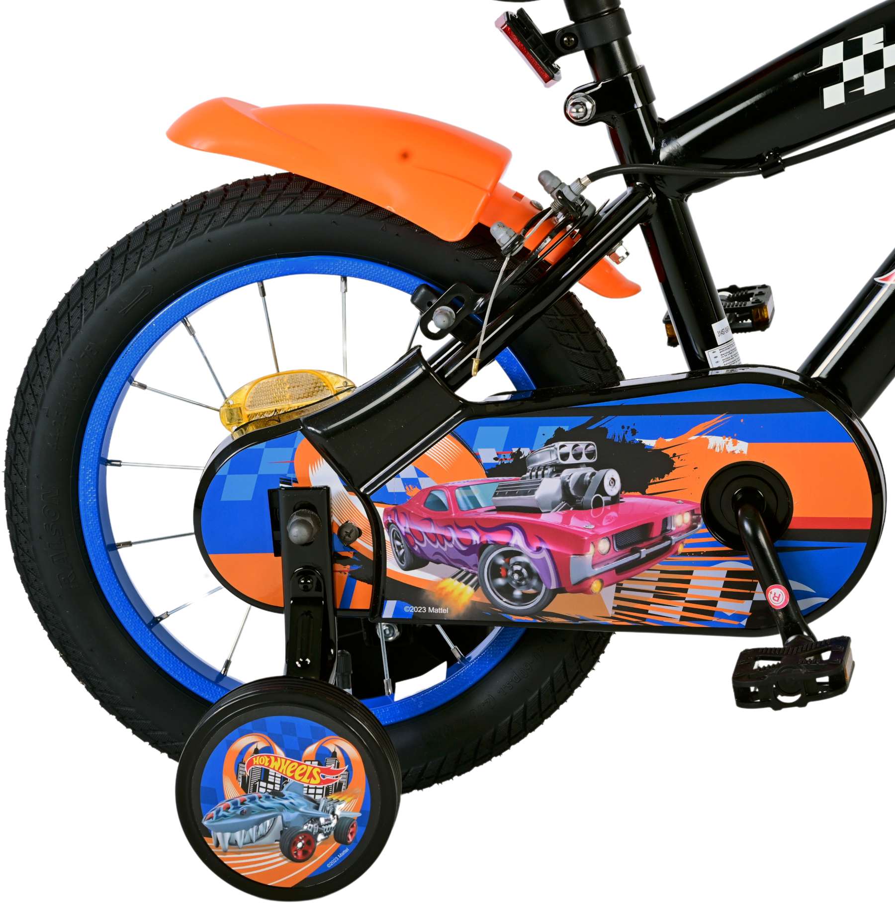 Hot Wheels Barncykel Två Handbromsar 14 tum, Svart