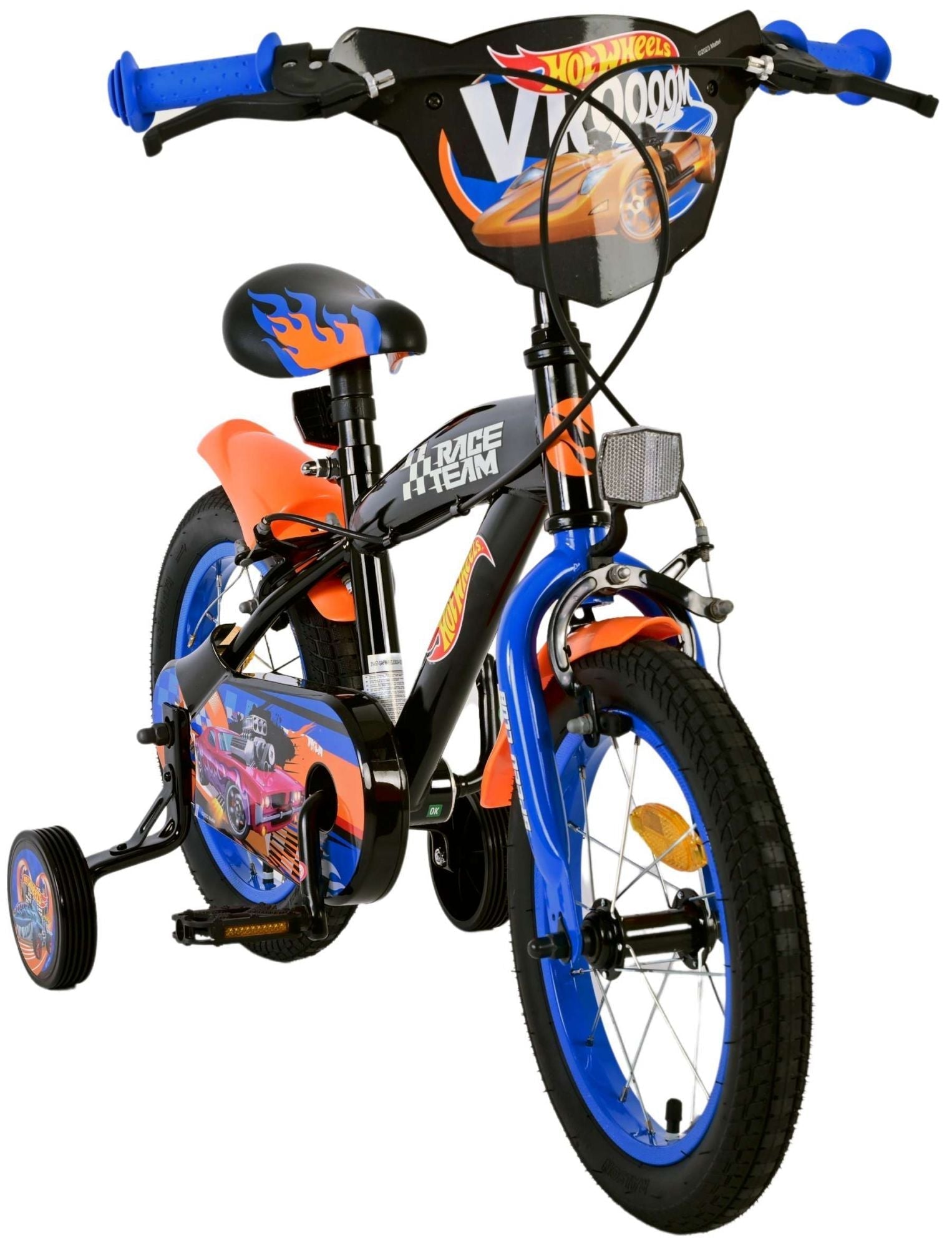 Hot Wheels Barncykel Två Handbromsar 14 tum, Svart
