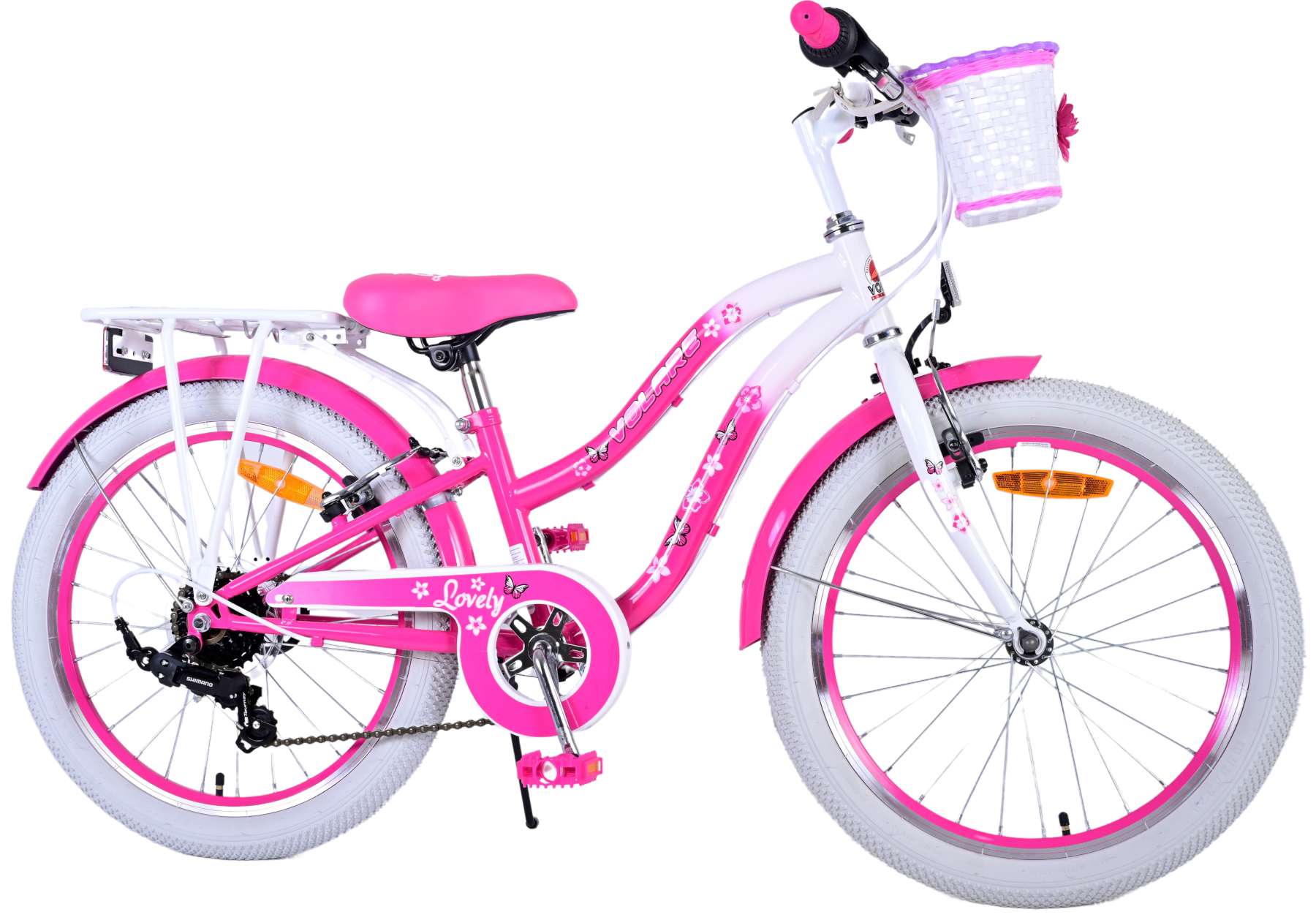 Volare Lovely Barncykel 20 tum, Rosa 7 Växlar