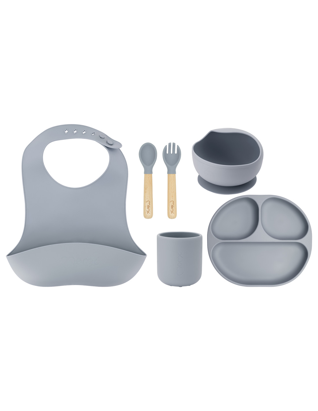 MoMi AMI Meal Set, Grey