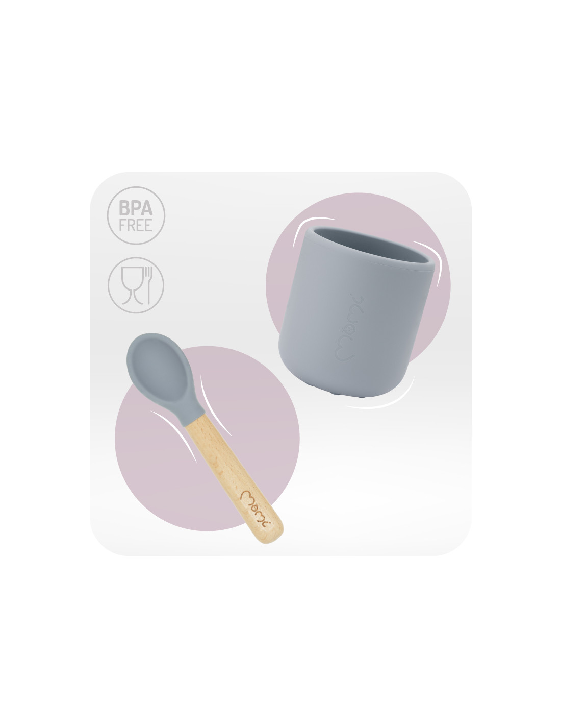 MoMi AMI Meal Set, Grey