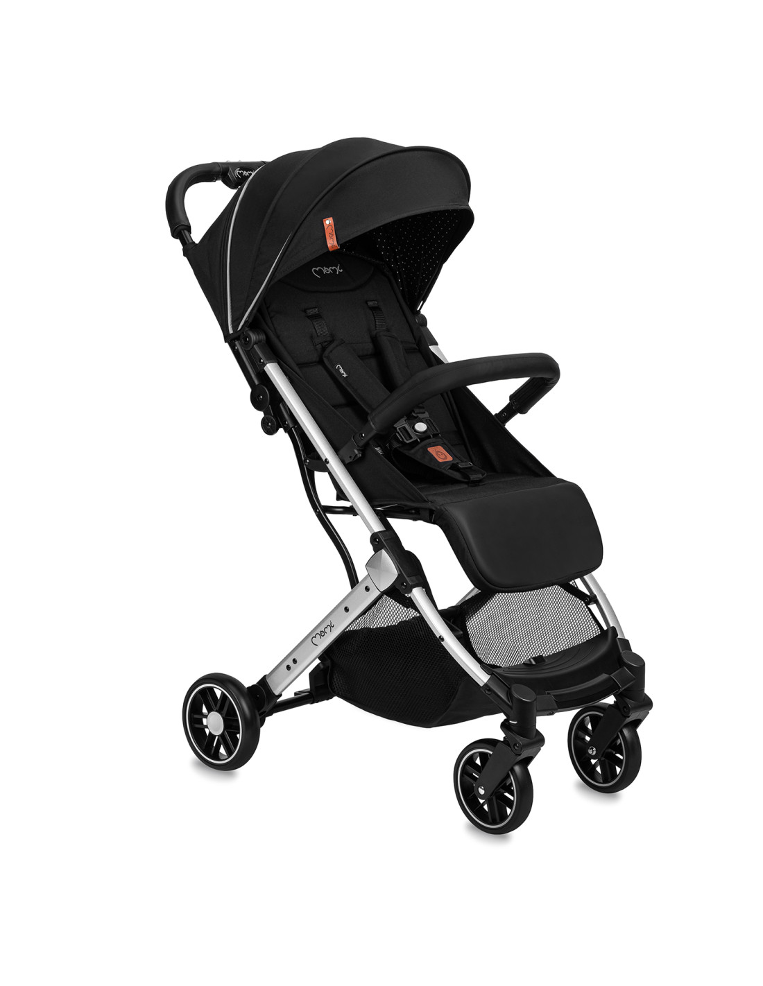 MoMi ESTELLE LIGHT Stroller, Black Silver