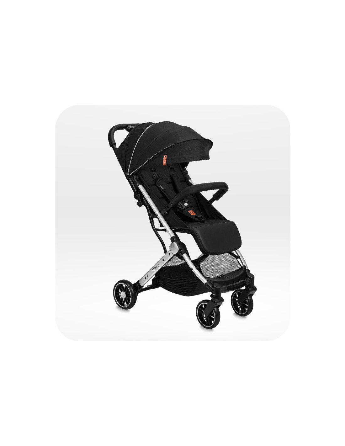 MoMi ESTELLE LIGHT Stroller, Black Silver