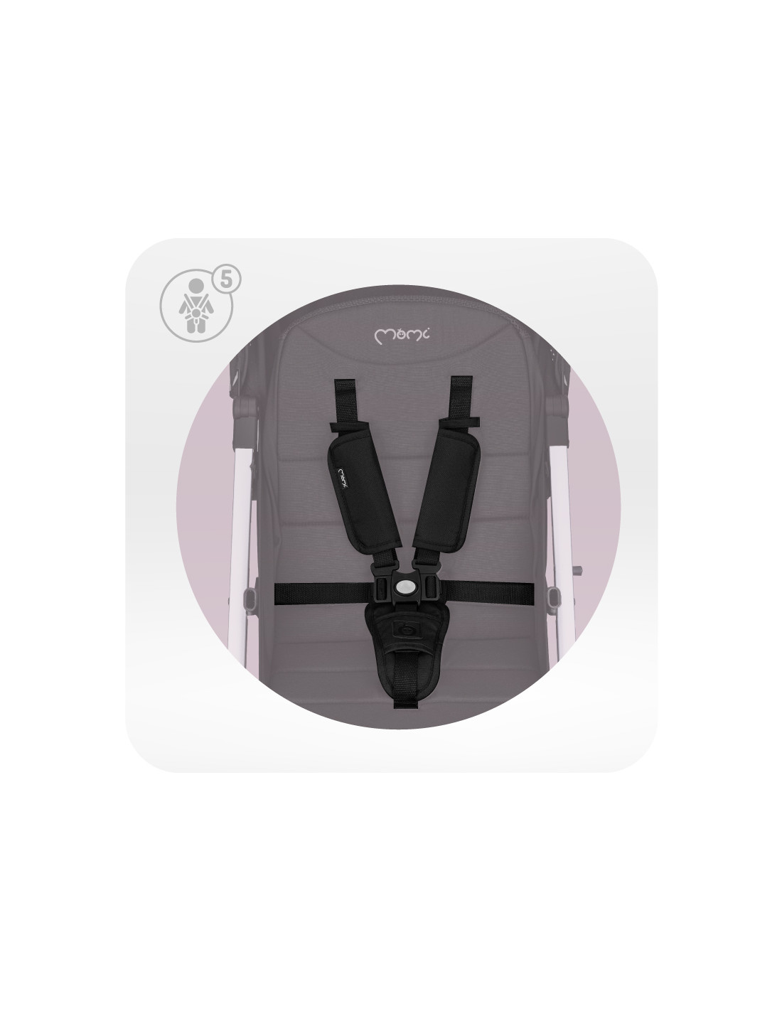 MoMi ESTELLE LIGHT Stroller, Black Silver