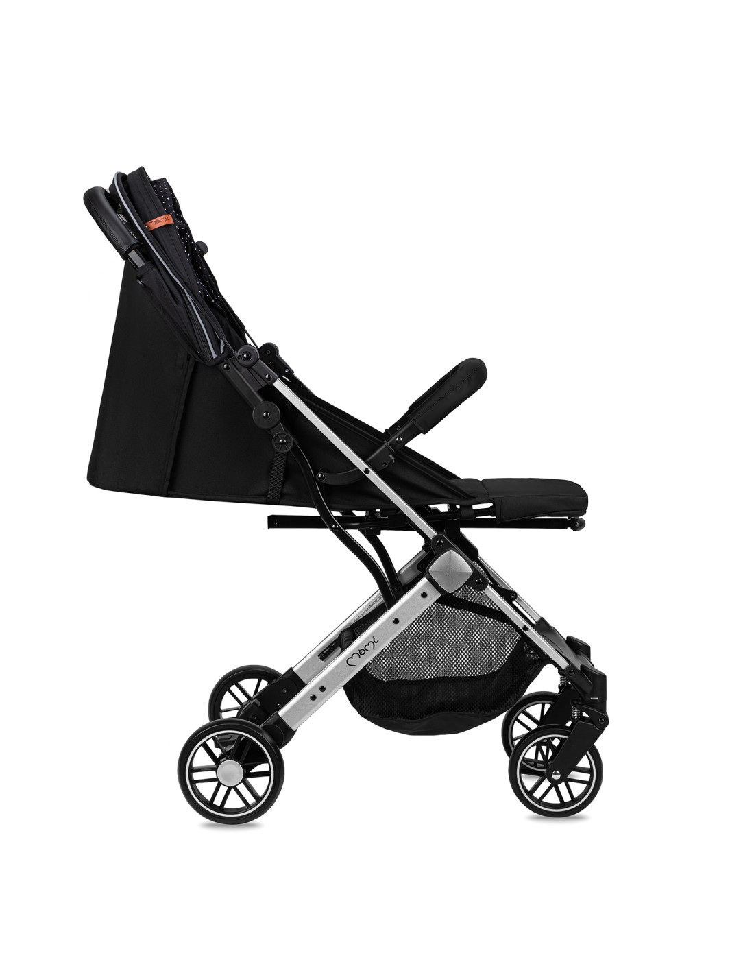 MoMi ESTELLE LIGHT Stroller, Black Silver