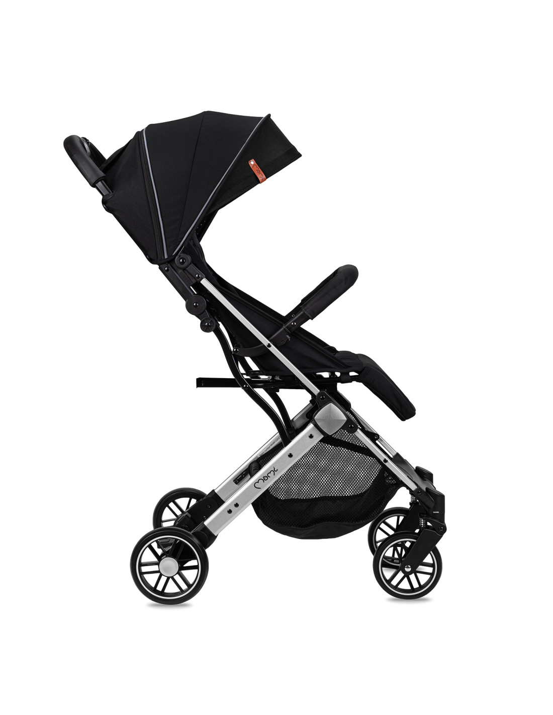 MoMi ESTELLE LIGHT Stroller, Black Silver