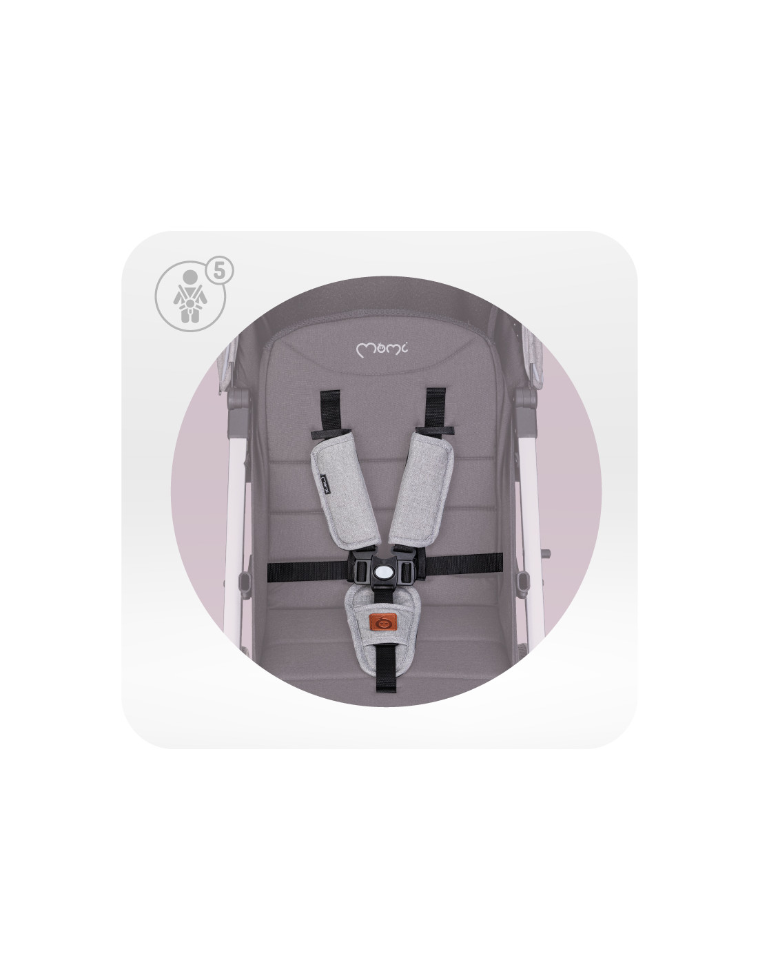 MoMi ESTELLE LIGHT Stroller, Grey