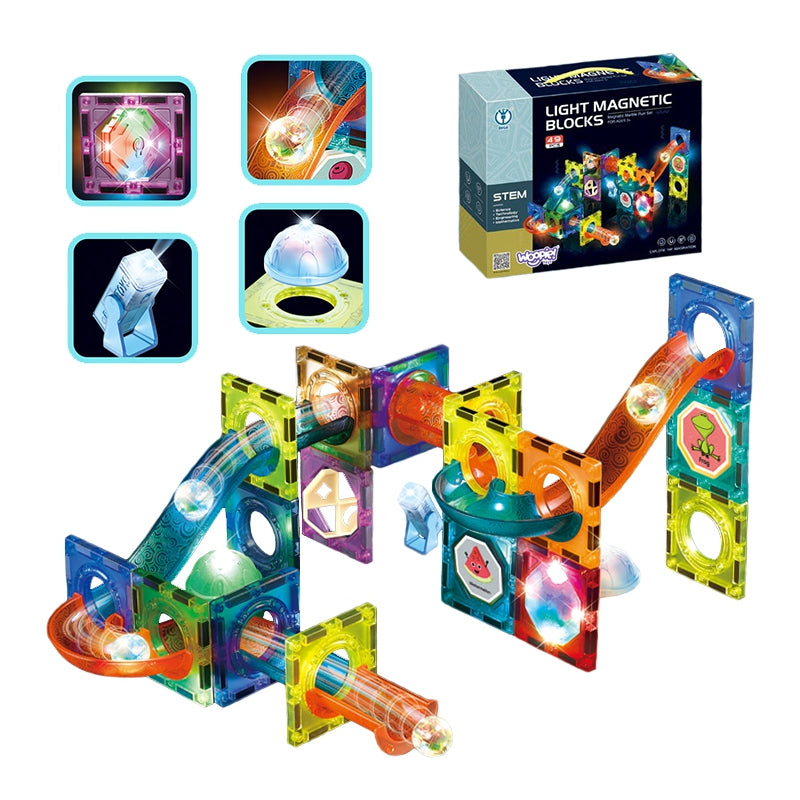 WOOPIE Magnetic Blocks Ball Track Light 49 st.
