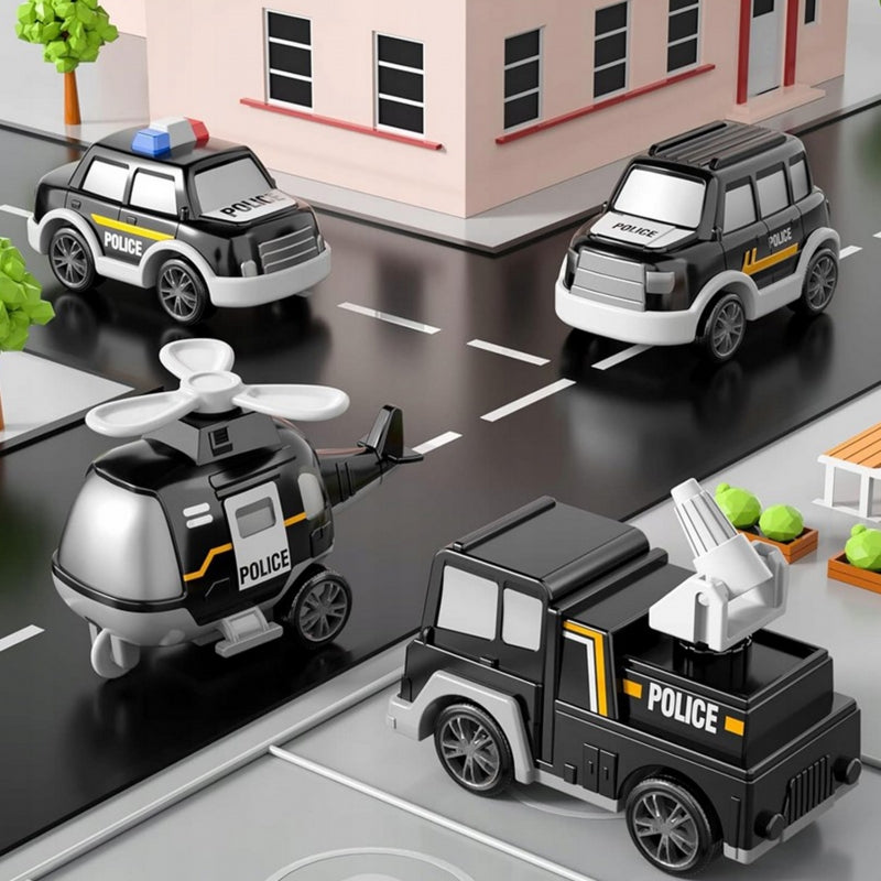 WOOPIE Road Bärgningsbil Set med 5 bilar - Polis