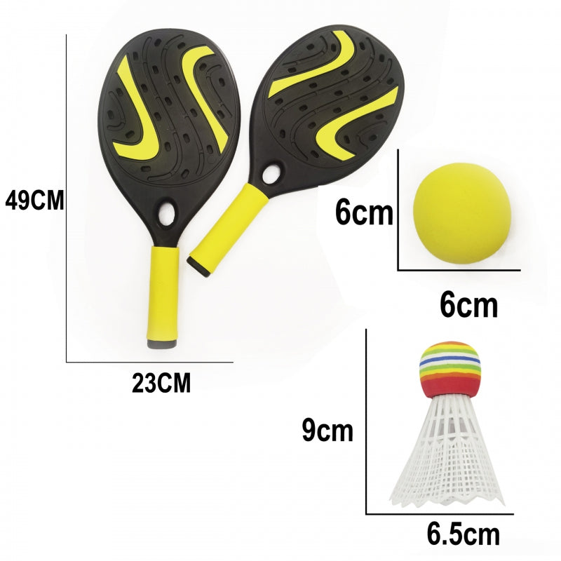 WOOPIE-racket med skumboll och fjäderboll - strand- och trädgårdsset