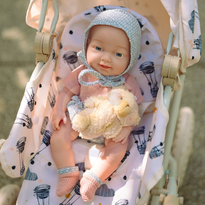 WOOPIE ROYAL Baby Doll 36 cm i teddybjörnskläder Mattillbehör