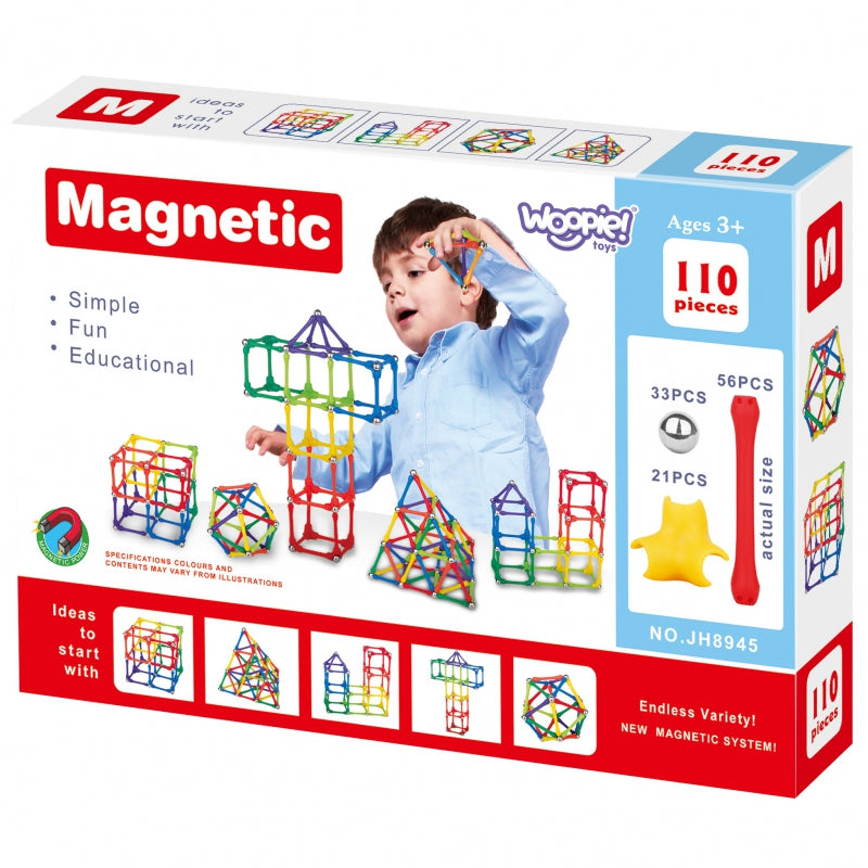 WOOPIE Magnetiska konstruktionsblock Creative Puzzle 110 st.