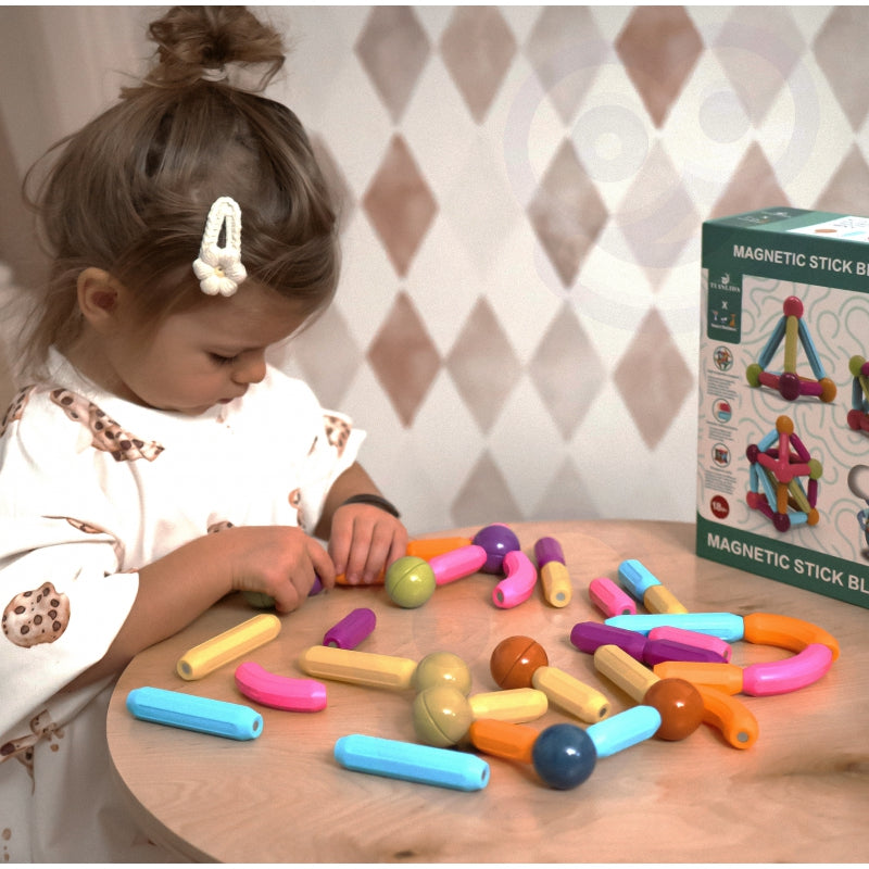 WOOPIE Magnetic Construction Building Blocks Educational Large Tjock 28 st.