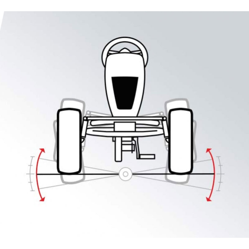 BERG Pedal Gokart XL X-Plore BFR uppblåsbara hjul från 5 år upp till 100 kg