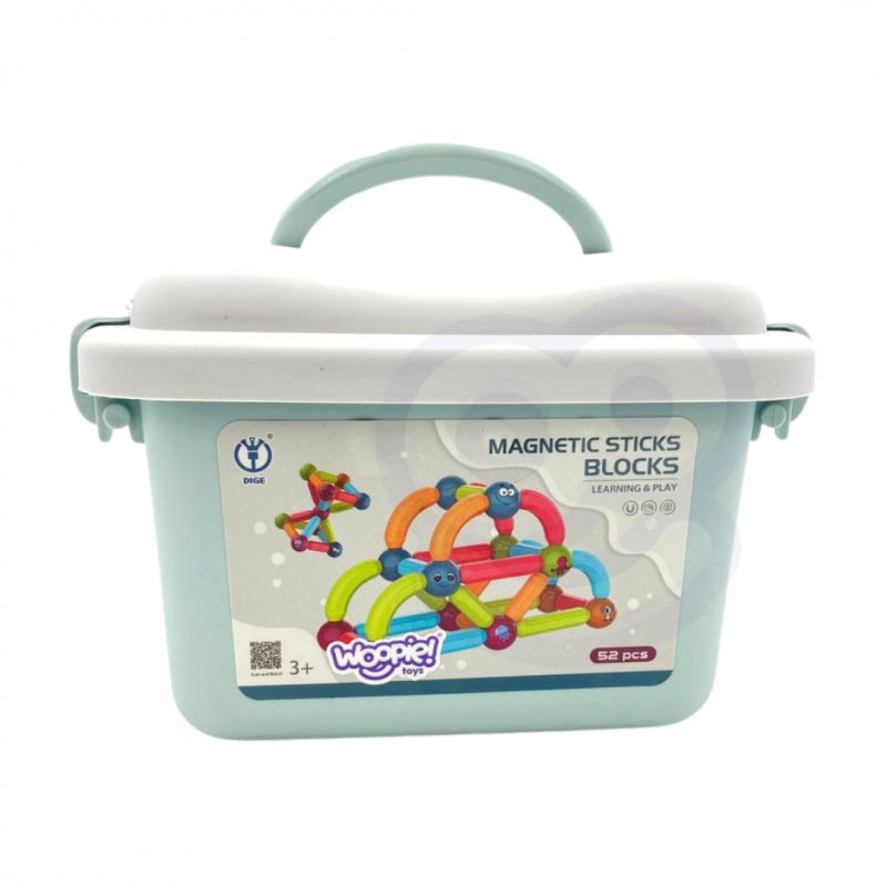 WOOPIE Magnetic Construction Building Blocks Educational 52 st.
