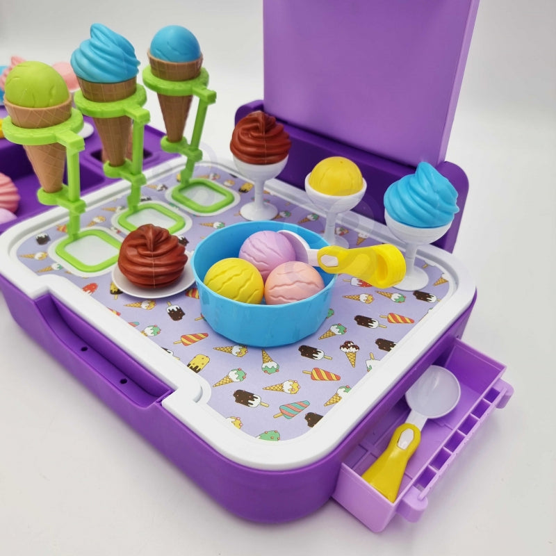 WOOPIE Resväska med glass 3in1 Köksbutik Bärbar glassbar 62 st.