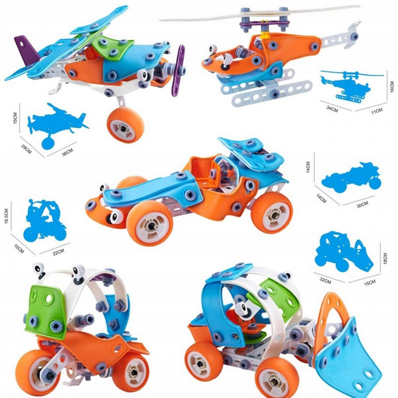 WOOPIE Vehicle Set Construction Bricks 5in1 STEM