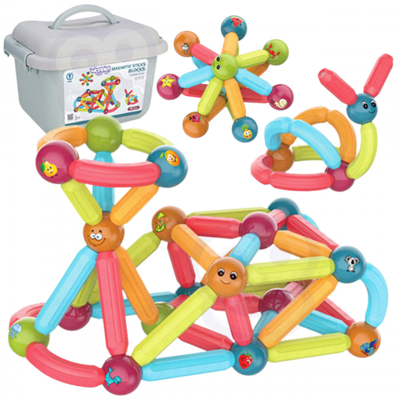 WOOPIE Magnetic Construction Building Blocks Educational 76 st.