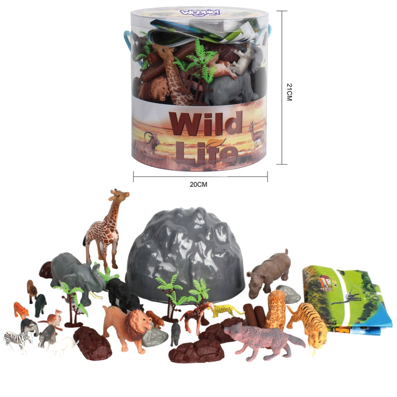 WOOPIE Safari Animals Figurines Set 34 st.