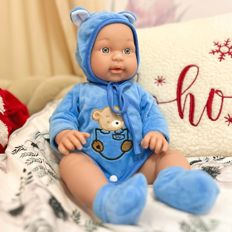 WOOPIE ROYAL Babydocka i teddybjörnskläder 46 cm