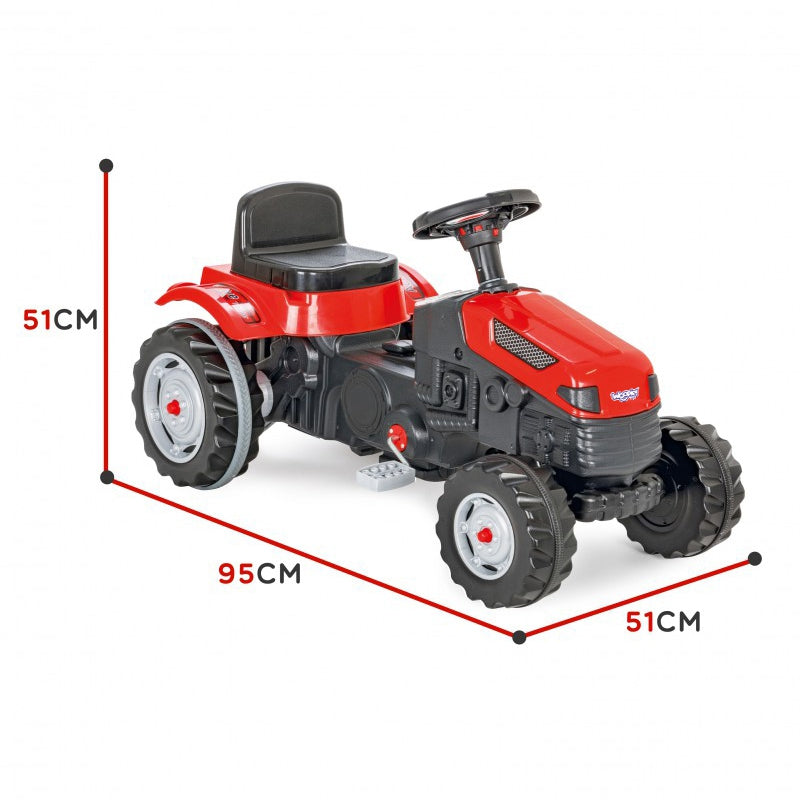 WOOPIE Pedal Traktor Farmer GoTrac Traktor Tysta hjul