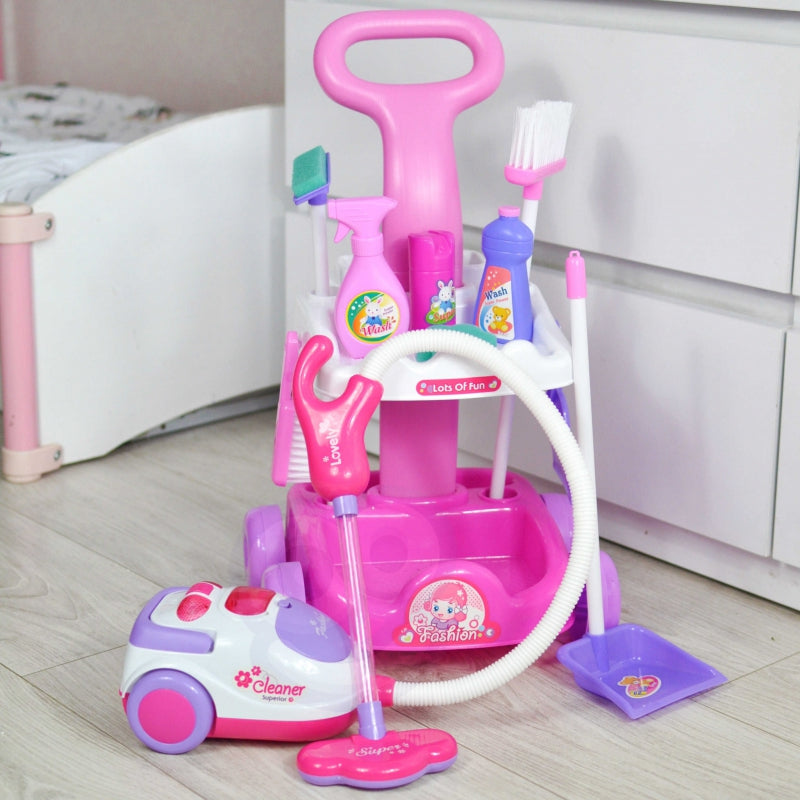 WOOPIE Rengöringsset Vagn Dammsugare Sugfunktion + 11 tillbehör