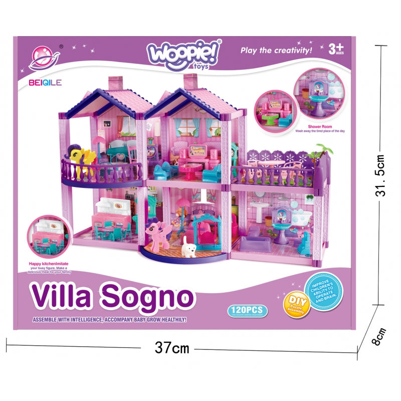WOOPIE Ponny Dollhouse PONY FANTASY VILLA 120 st.