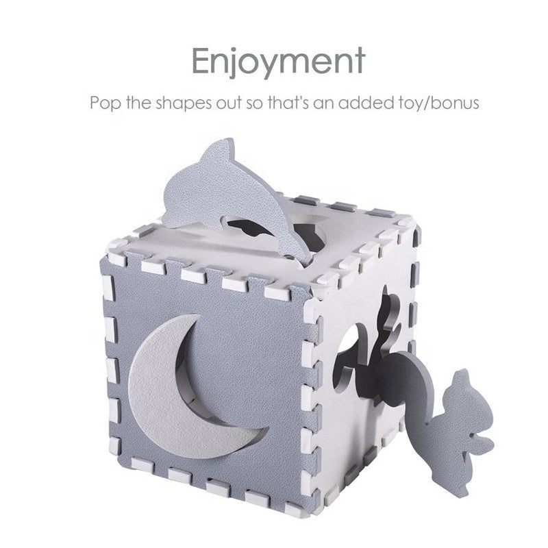 Woopie Baby Contrast Foam Matta med Animals Puzzle lekhage