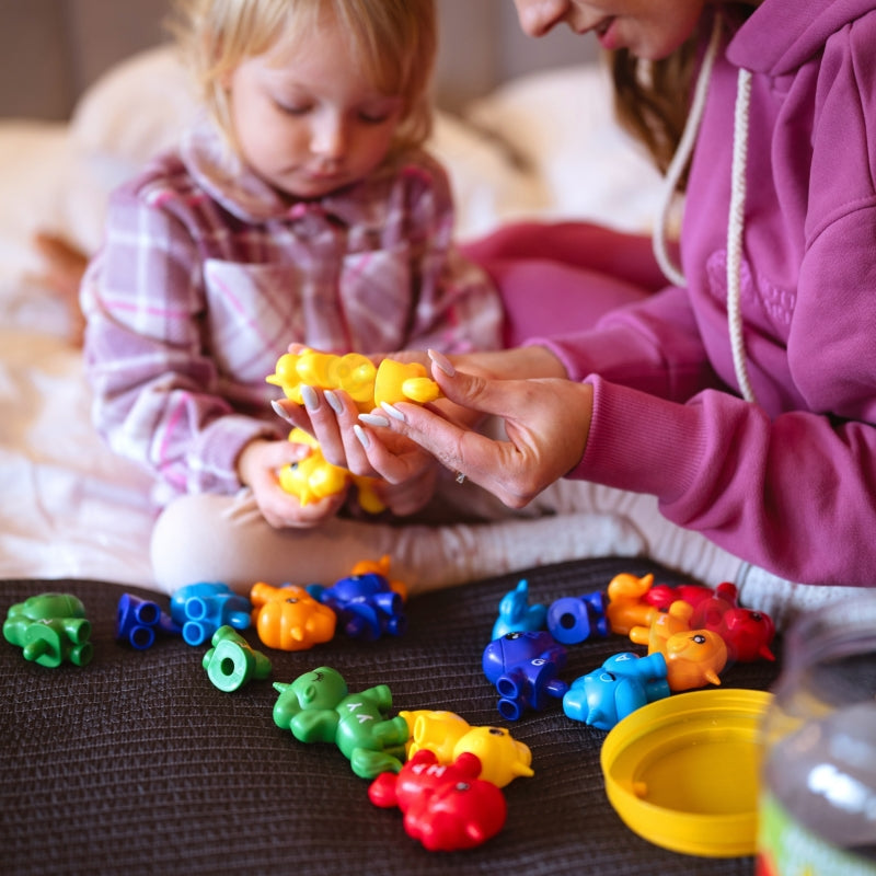 WOOPIE Montessorifigurer Utbildningsset Enhörningar för montering av "Match the Letters" 13 st.
