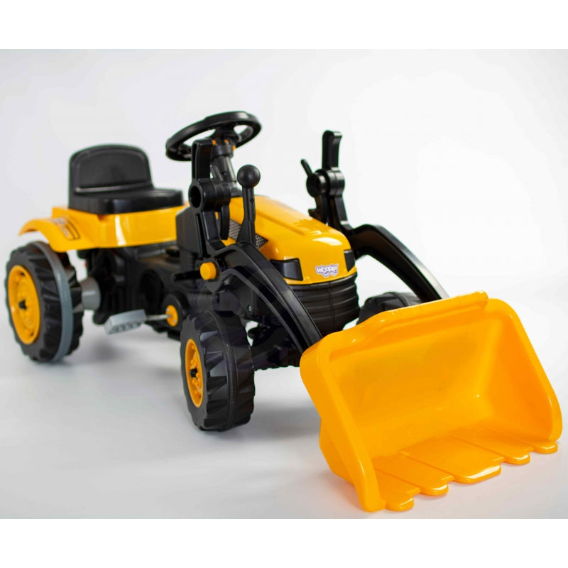 WOOPIE Pedal Tractor Farmer MaxTrac Classic Bucket Bulldozer