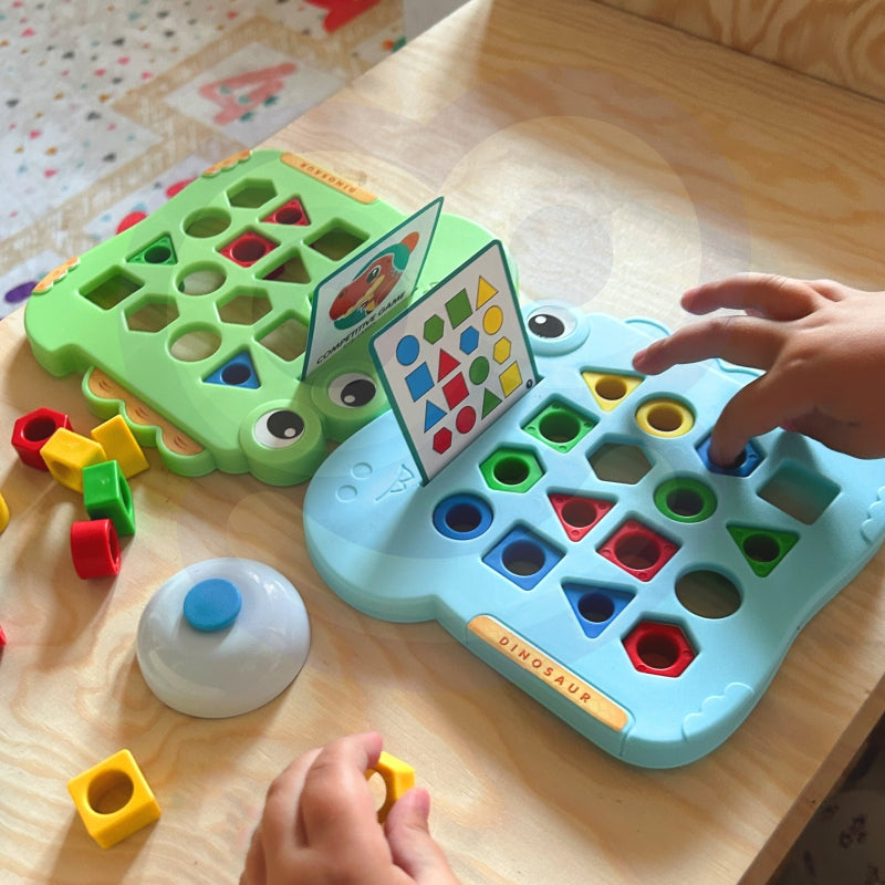 WOOPIE Montessori Pussel Dinosaur Match Shape Arkadspel