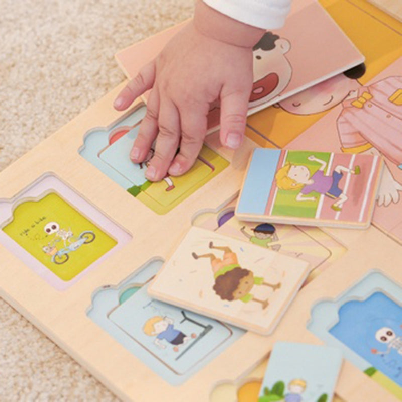 CLASSIC WORLD Educational Board Human Body Puzzle Bricks Puzzle for Children Match MONTESSORI 19 st.