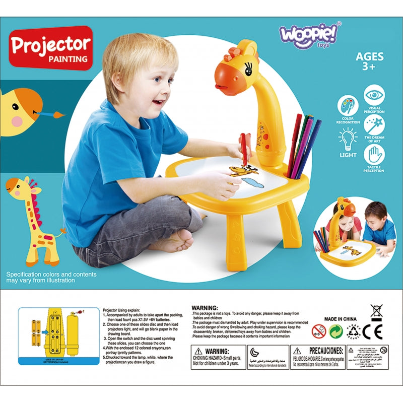 WOOPIE Ritbord Giraffe Projektor + Markörer