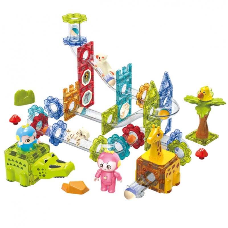 WOOPIE Magnetic Blocks Ball Track Animal Paradise 104 st.