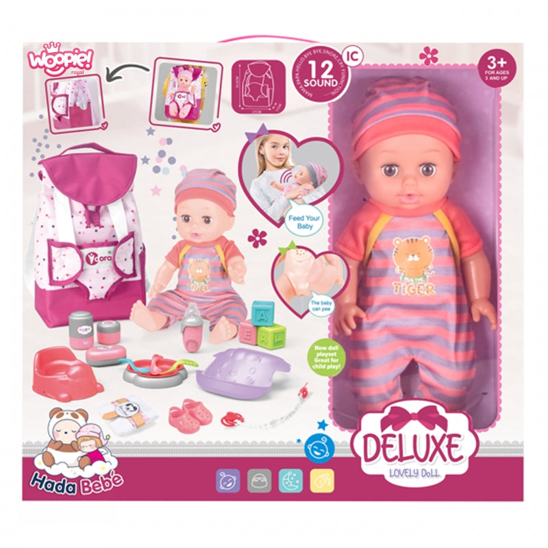 WOOPIE ROYAL Babysitter Set Baby Doll med tillbehör 19 st.