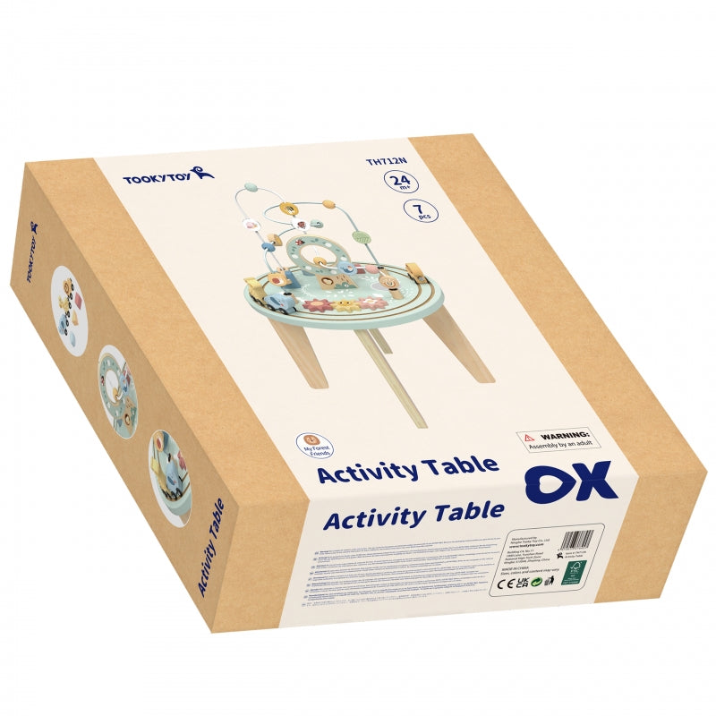 TOOKY TOY Trä Montessori Aktivitetsbord Motor Loop