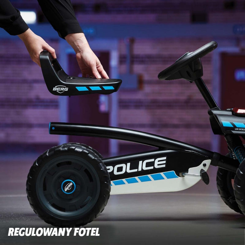 BERG Buzzy Police pedal gokart 2-5 år upp till 30 kg Ljud + Ljus