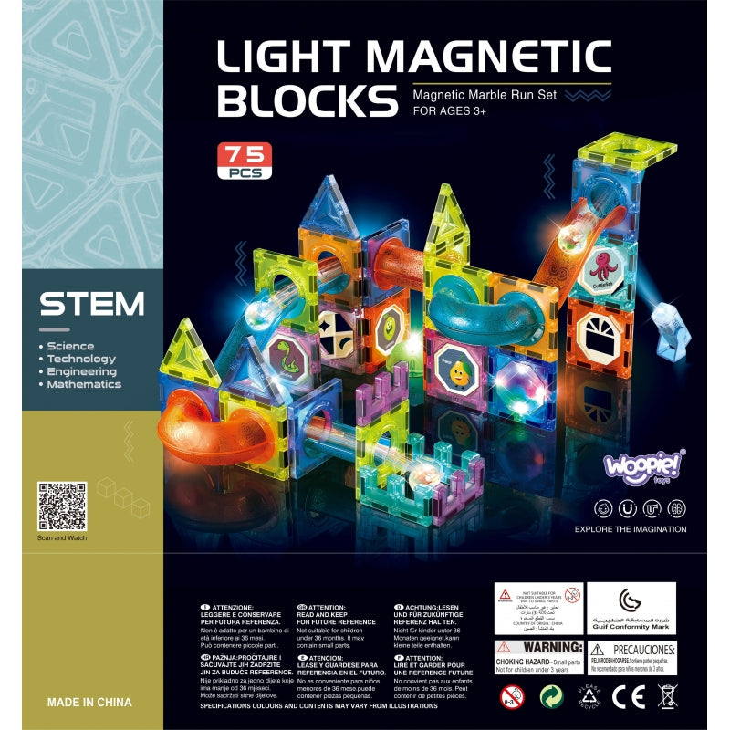WOOPIE Magnetblock Ball Track Light 75 st.